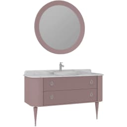 Orka Felice 140 Cm Mat Pudra Banyo Dolabı Takımı - 5008134 görsel 1