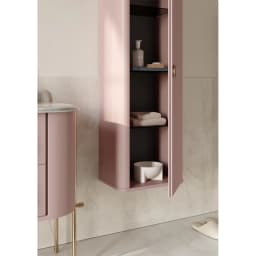 Orka Felice 43 Cm Mat Pudra Boy Dolabı (Altın Kulp) görsel 3