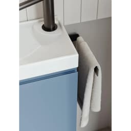 Orka Ferla 110 Cm Mat Mavi Banyo Dolabı Takımı (Sol) görsel 3