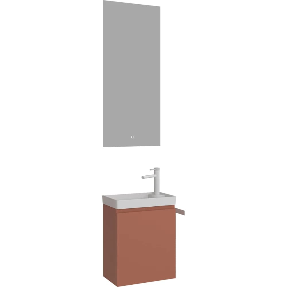 Orka Ferla 40 Cm Mat Tarçın Banyo Dolabı Takımı