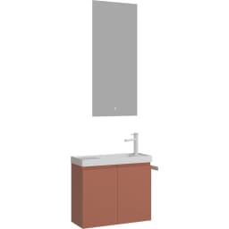 Orka Ferla 60 Cm Mat Tarçın Banyo Dolabı Takımı görsel 1