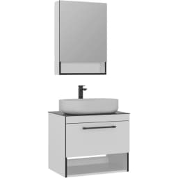 Orka Knidos 70 Cm Beyaz Banyo Dolabı Takımı - 5000342 görsel 1