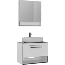 Orka Knidos 90 Cm Beyaz Banyo Dolabı Takımı - 5000348 görsel 1