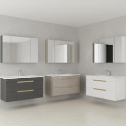 Orka Lena 100 Cm Mat Beyaz Banyo Dolabı Takımı - 5008795 görsel 2