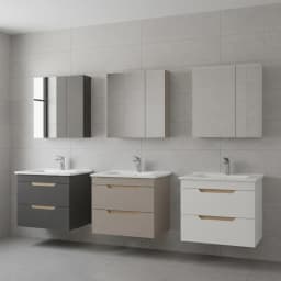 Orka Lena 65 Cm Mat Beyaz Banyo Dolabı Takımı - 5008803 görsel 2