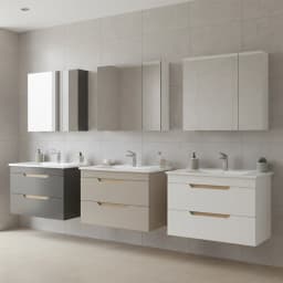 Orka Lena 85 Cm Mat Beyaz Banyo Dolabı Takımı - 5008809 görsel 2