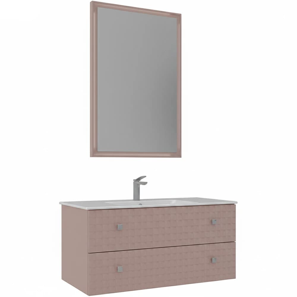 Orka Lipari 100 Cm Mat Pudra Banyo Dolabı Takımı (Krom Kulp) - 5008586