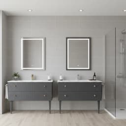 Orka Lipari 120 Cm Mat Antrasit Banyo Dolabı Takımı (Krom Kulp) - 5007353 görsel 2