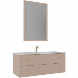 Orka Lipari 120 Cm Mat Pudra Banyo Dolabı Takımı (Altın Kulp) - 5008593 görsel 1