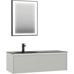 Orka Lisbon 110 Cm Mat Kaşmir Banyo Dolabı Takımı görsel 1