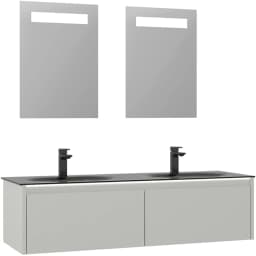 Orka Lisbon 130 Cm Mat Kaşmir Banyo Dolabı Takımı görsel 1
