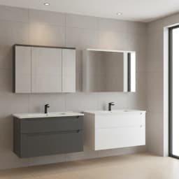 Orka Messina 100 Cm Mat Antrasit Banyo Dolabı Takımı - 5007143 görsel 2