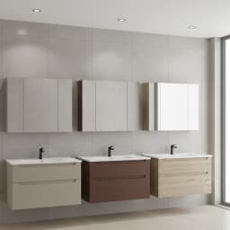 Orka Messina 100 Cm Mat Kaşmir Banyo Dolabı Takımı - 5007146 görsel 2