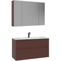 Orka Messina 100 Cm Mat Kırmızı Banyo Dolabı Takımı - 5007147 görsel 1