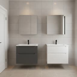 Orka Messina 65 Cm Mat Antrasit Banyo Dolabı Takımı - 5007133 görsel 2