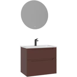Orka Messina 65 Cm Mat Kırmızı Banyo Dolabı Takımı - 5006654 görsel 1