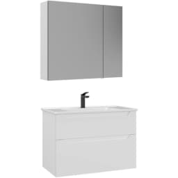 Orka Messina 85 Cm Mat Beyaz Banyo Dolabı Takımı - 5007139 görsel 1
