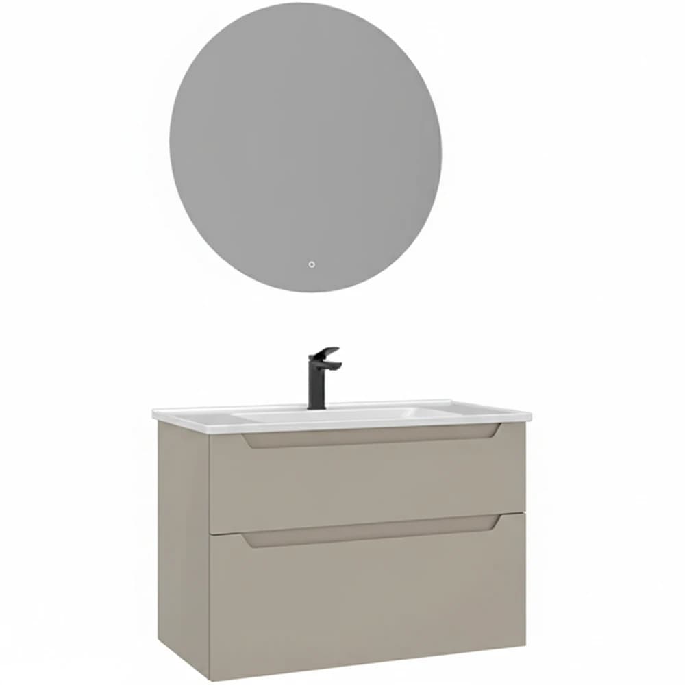 Orka Messina 85 Cm Mat Kaşmir Banyo Dolabı Takımı - 5007131