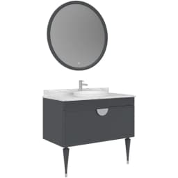 Orka Molino 100 Cm Mat Antrasit Banyo Dolabı Takımı - 5007586 görsel 1