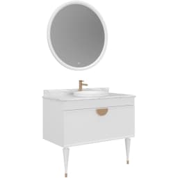 Orka Molino 100 Cm Mat Beyaz Banyo Dolabı Takımı - 5007587 görsel 1