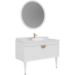 Orka Molino 120 Cm Mat Beyaz Banyo Dolabı Takımı - 5007665 görsel 1