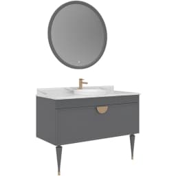 Orka Molino 120 Cm Mat Gri Banyo Dolabı Takımı - 5007667 görsel 1