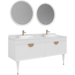 Orka Molino 160 Cm Mat Beyaz Banyo Dolabı Takımı - 5007713 görsel 1