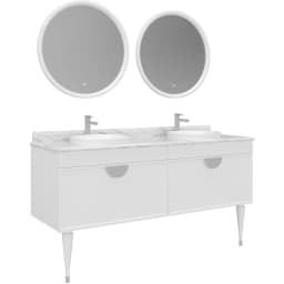 Orka Molino 160 Cm Mat Beyaz Banyo Dolabı Takımı - 5007714 görsel 1