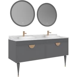 Orka Molino 160 Cm Mat Gri Banyo Dolabı Takımı - 5007715 görsel 1