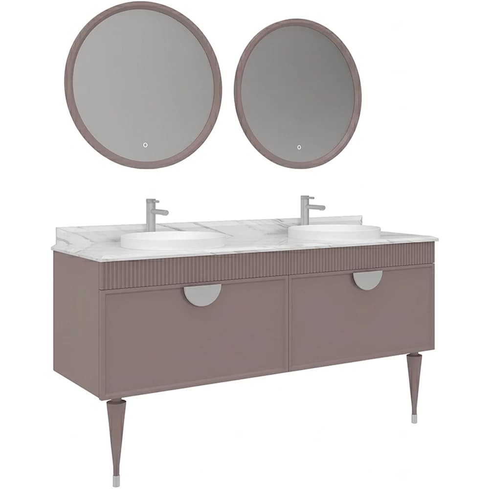 Orka Molino 160 Cm Mat Pudra Banyo Dolabı Takımı - 5007720