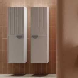 Orka Molino 40 Cm Sağ Mat Kaşmir Boy Dolabı (Krom Kulp) görsel 2