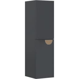 Orka Molino 40 Cm Sol Mat Antrasit Boy Dolabı (Altın Kulp) görsel 1