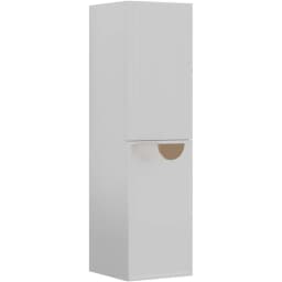 Orka Molino 40 Cm Sol Mat Beyaz Boy Dolabı (Altın Kulp) görsel 1