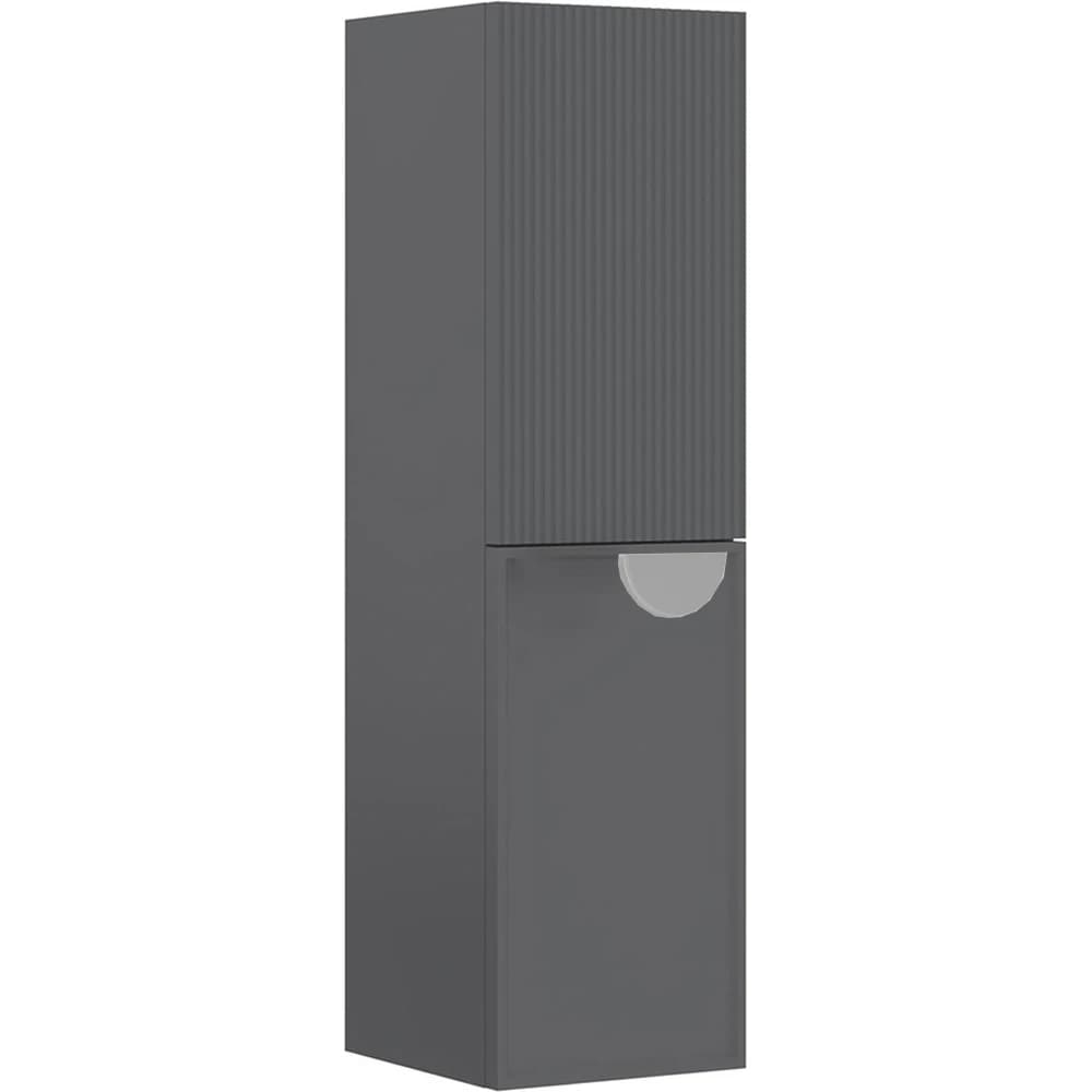 Orka Molino 40 Cm Sol Mat Gri Boy Dolabı (Krom Kulp)