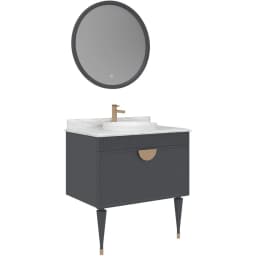 Orka Molino 80 Cm Mat Antrasit Banyo Dolabı Takımı - 5007751 görsel 1