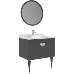 Orka Molino 80 Cm Mat Antrasit Banyo Dolabı Takımı - 5007752 görsel 1