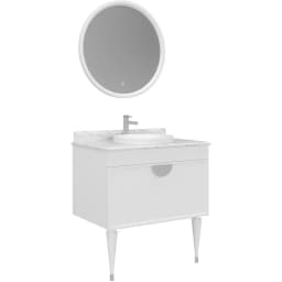 Orka Molino 80 Cm Mat Beyaz Banyo Dolabı Takımı - 5007754 görsel 1
