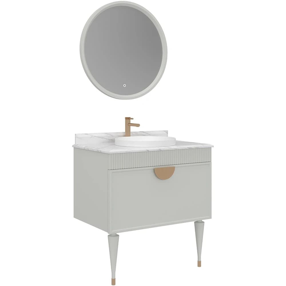 Orka Molino 80 Cm Mat Kaşmir Banyo Dolabı Takımı - 5007757