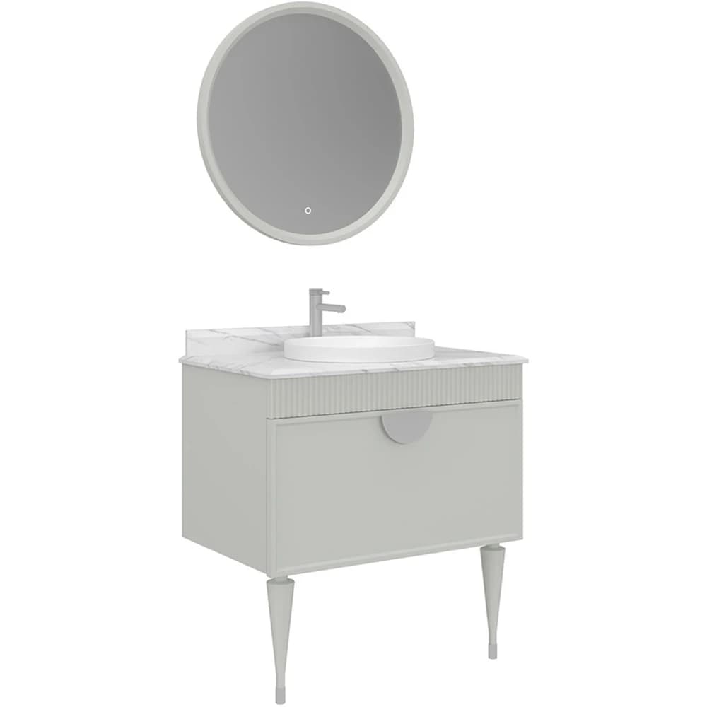 Orka Molino 80 Cm Mat Kaşmir Banyo Dolabı Takımı - 5007758
