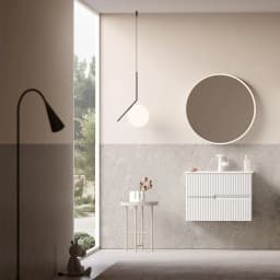 Orka Moonlight 70 Cm Mat Beyaz Banyo Dolabı Takımı - 5003382 görsel 2
