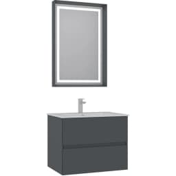 Orka Nest 70 Cm Mat Antrasit Banyo Dolabı Takımı görsel 1