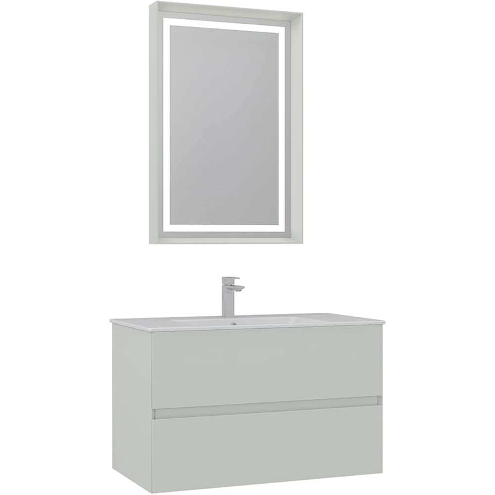 Orka Nest 90 Cm Mat Kaşmir Banyo Dolabı Takımı