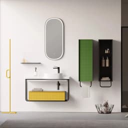Orka Noto 30 Cm Açık Raflı Siyah Yan Modül görsel 2