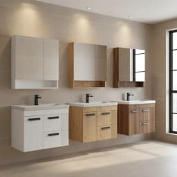 Orka Nova 80 Cm Beyaz Banyo Dolabı Takımı görsel 2