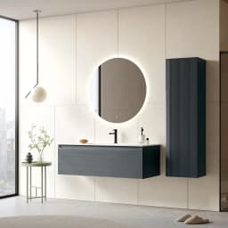 Orka Olbia 120 Cm Mat Antrasit Banyo Dolabı Takımı görsel 3