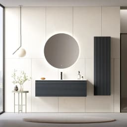 Orka Olbia 120 Cm Mat Antrasit Banyo Dolabı Takımı görsel 2