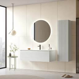 Orka Olbia 120 Cm Mat Beyaz Banyo Dolabı Takımı görsel 2