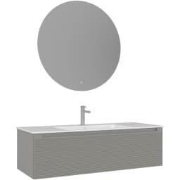 Orka Olbia 120 Cm Mat Kaşmir Banyo Dolabı Takımı görsel 1