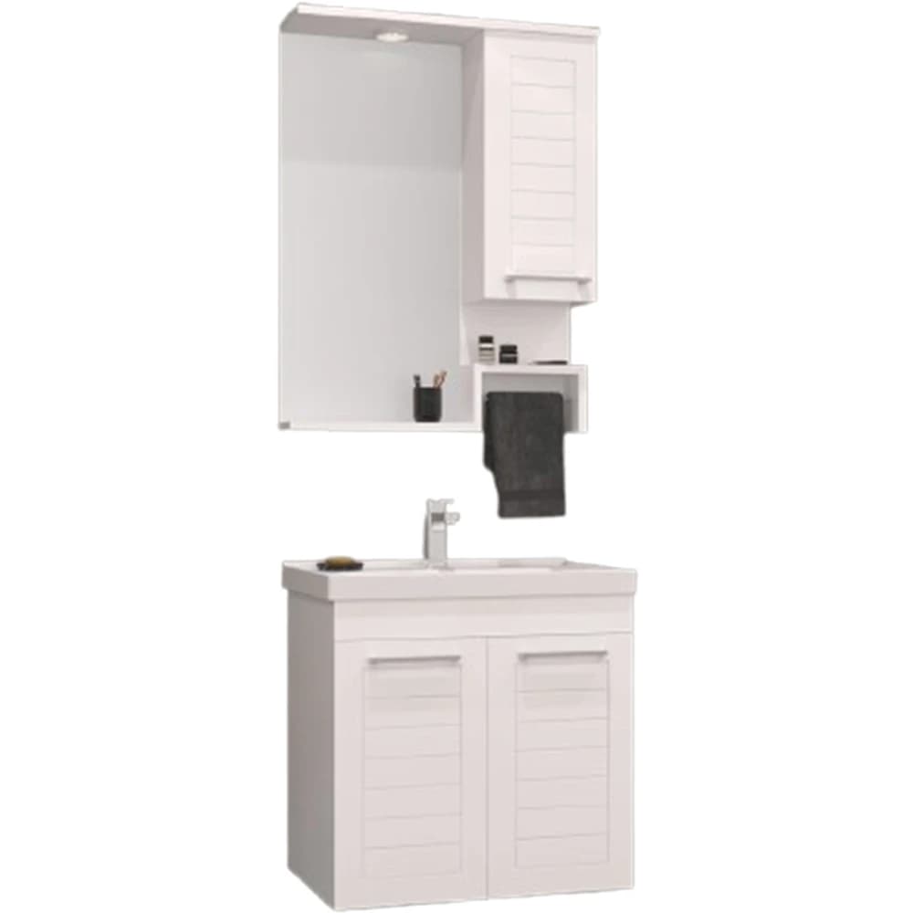 Orka Perge 65 Cm Beyaz Banyo Dolabı Takımı