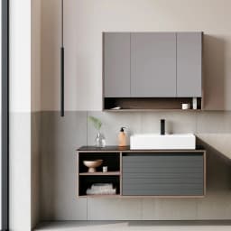 Orka Prato 120 Cm Navaro-Antrasit Banyo Dolabı Takımı görsel 2
